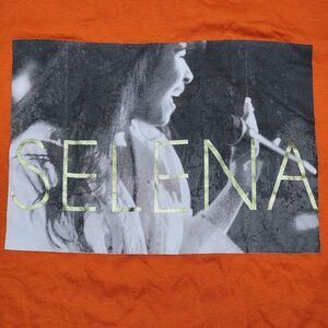 Selena Official Merchandise Graphic Tee Orange SS Cut Crop Tee - Size XL